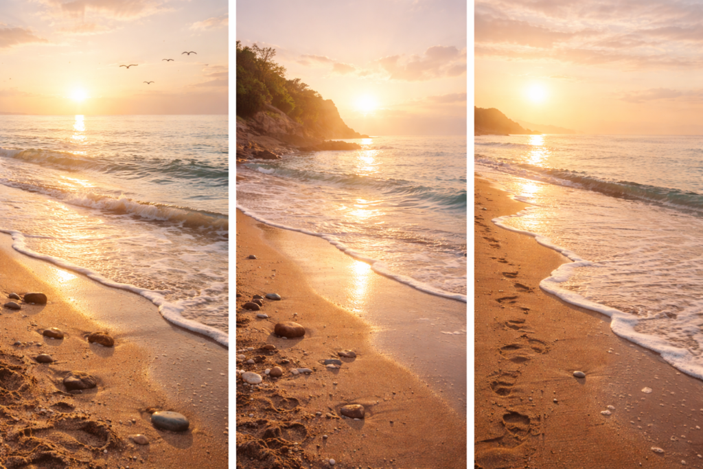 serene beach moments at dawn and dusk